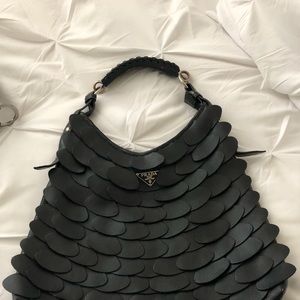 Black with “Dragon Scale” detail Handbag Purse